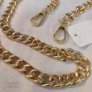 Crossbody Handbag Chain! Big Cuban Link Chain in Gold!